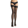 Leg Avenue Bas résille fine et jarretières sexy - Noirs